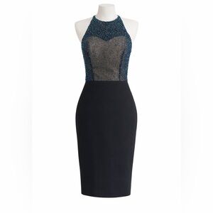 Vienna Prom Black and Blue Backless Dress